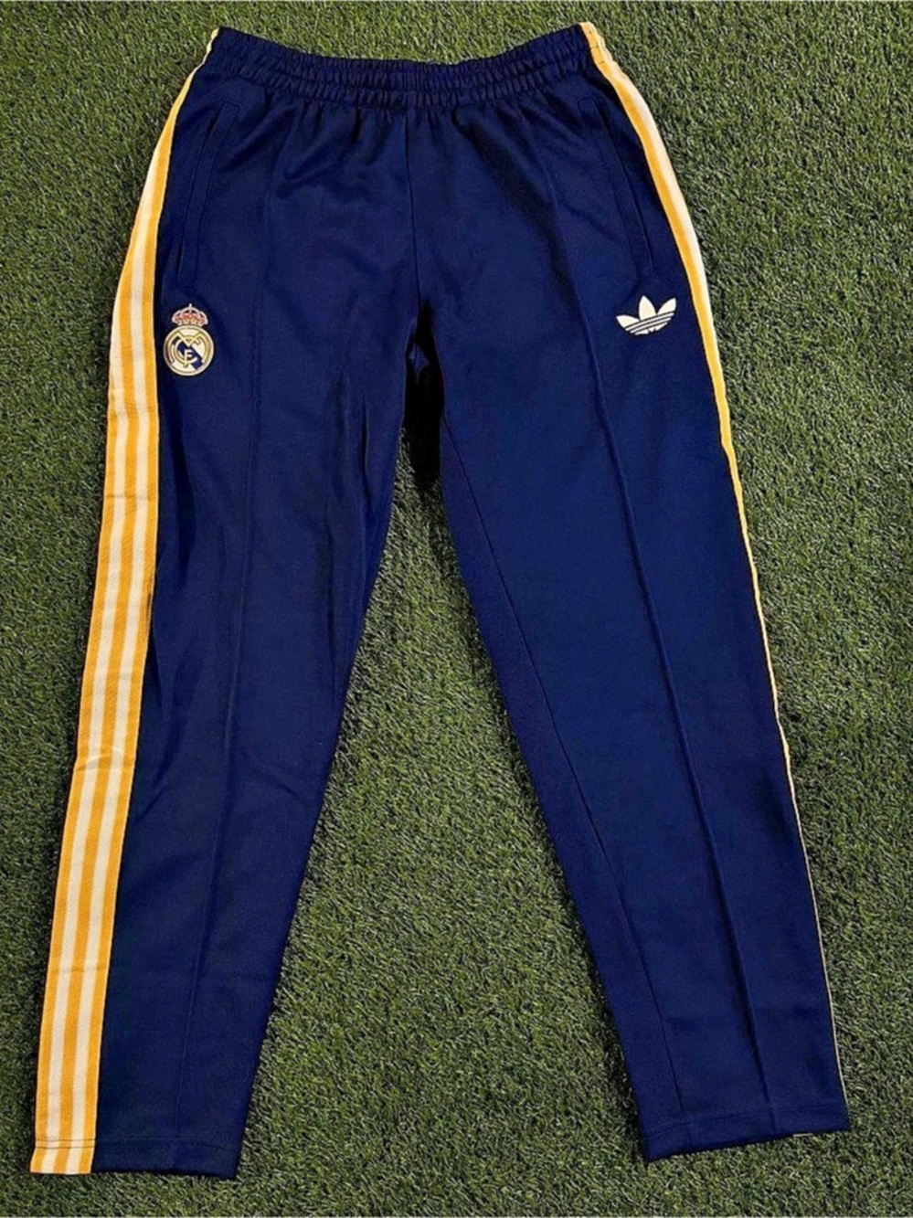 Authentic Adidas Real Madrid Originals Track Pants Blue & Yellow